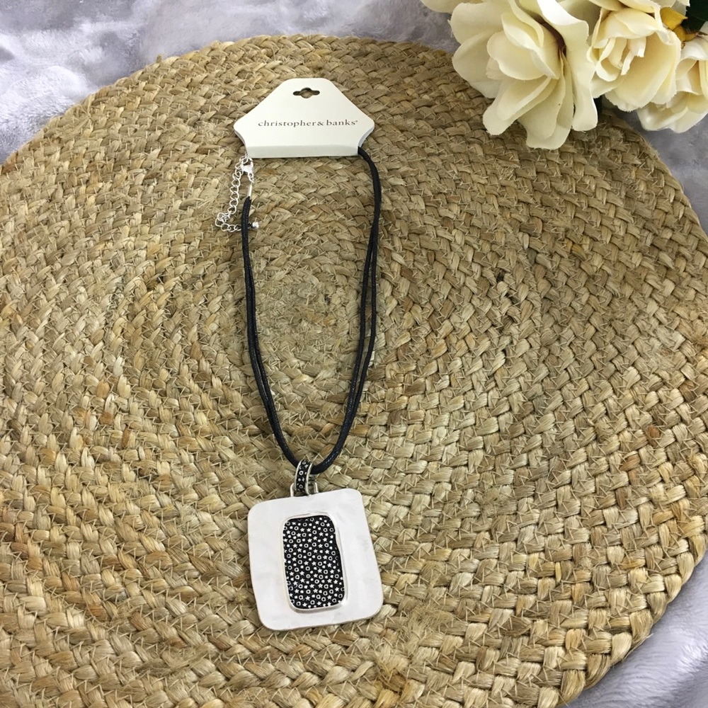 Christopher & Banks Hammered Short Necklace NWT